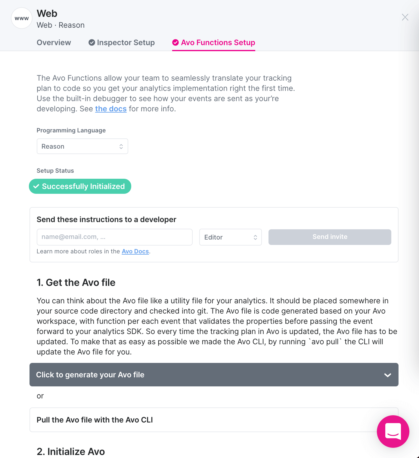 Avo Codegen Setup Status